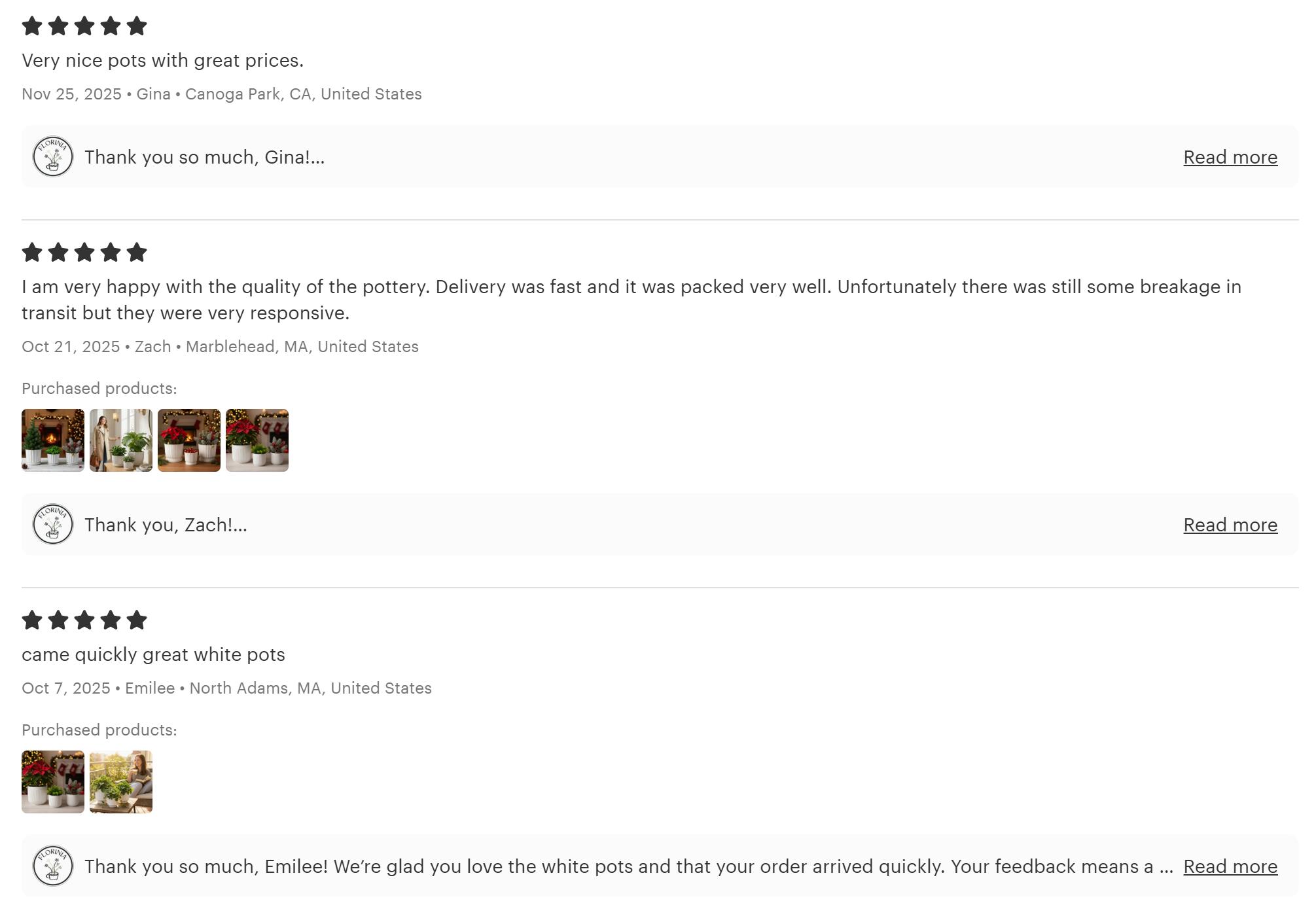 Florinia Wholesale planters