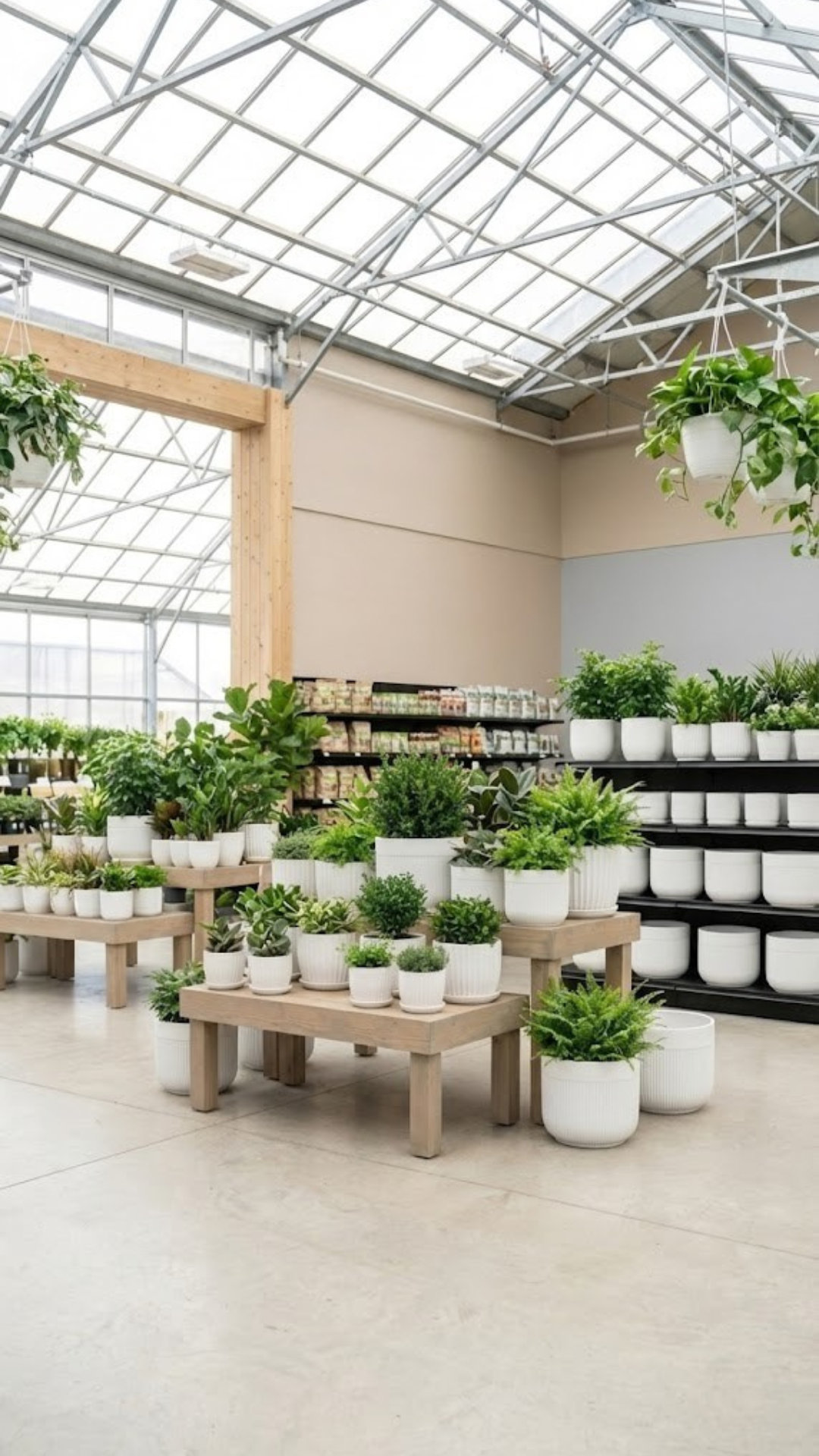 Round planters holding succulents